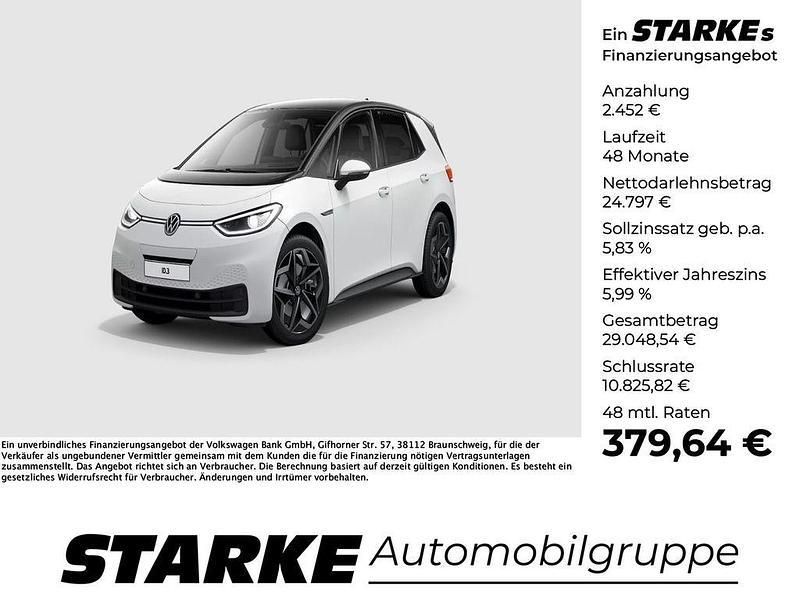 Gletscherweiß metallic Gebraucht 2021 VW ID.3 Pro Performance Kleinwagen | 27.249 € (Etwas zu teuer) - Bild 1/4