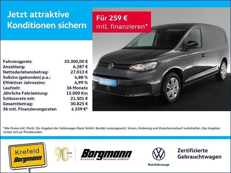 Neu VW Caddy Maxi 122 PS (89 kW) 2025 Grau / indiumgrau Van / Kleinbus