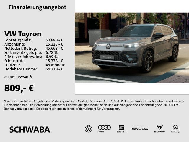 Delfingrau metallic Gebraucht 2025 VW Tayron R-line SUV | 60.890 € - Bild 1/4