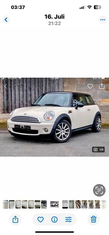 Beige Gebraucht 2008 Mini Cooper Kleinwagen | 3.299 € (Etwas zu teuer) - Bild 1/4