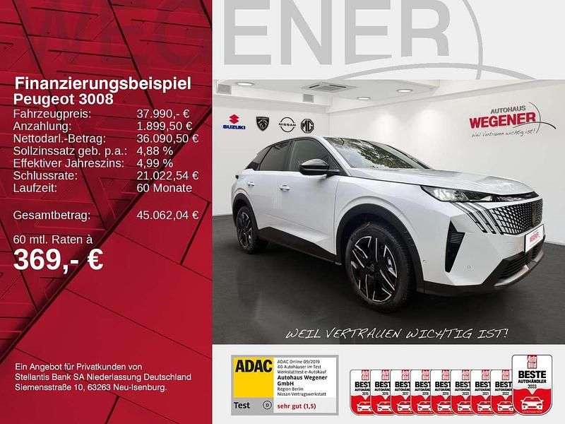 Neu Peugeot 3008 Allure 136 PS (100 kW) 2025 Okenit weiß met. SUV