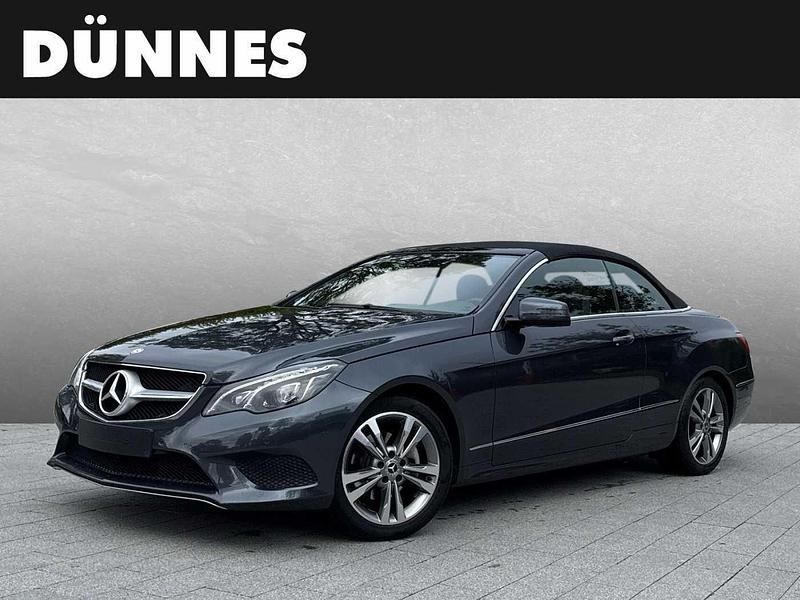 Grau (tenoritgrau metallic) Gebraucht 2014 Mercedes E220 Cabrio | 19.565 € (Teuer) - Bild 1/4