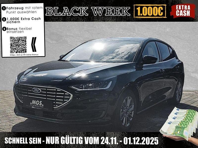 Agate black metallic Neu 2025 Ford Focus Titanium Limousine | 24.490 € (Superpreis) - Bild 1/4