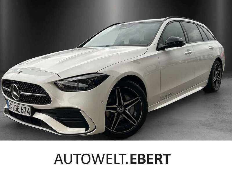 Unilack polarweiß Gebraucht 2024 Mercedes C220 AMG Kombi | 52.480 € - Bild 1/4