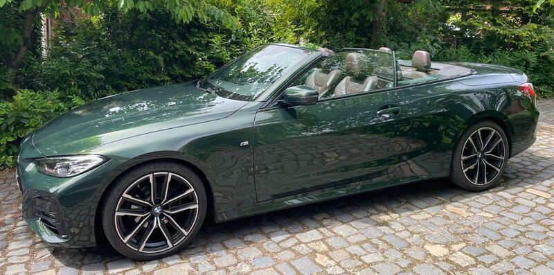 Grün Gebraucht 2022 BMW 420 M Sport Cabrio | 37.800 € (Superpreis) - Bild 1/4
