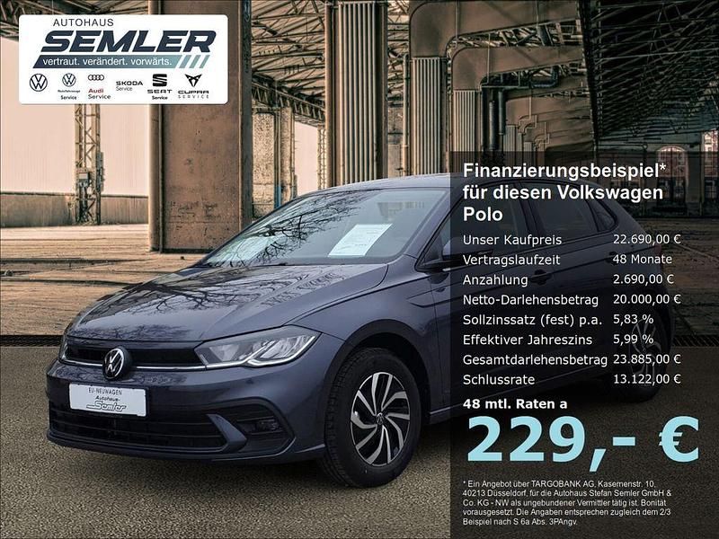 Neu VW Polo Life 95 PS (69 kW) 2025 Rauchgrau metallic Kleinwagen
