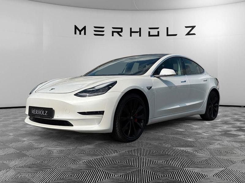 Weiß Gebraucht 2019 Tesla Model 3 Long Range RWD Limousine | 23.990 € (Fairer Preis) - Bild 1/4