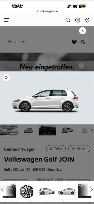 Weiß Gebraucht 2019 VW Golf VII Join Limousine | 15.000 € (Guter Preis) - Bild 1/4