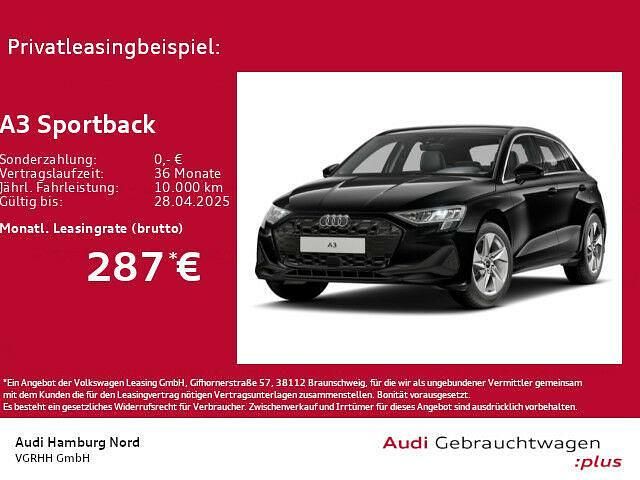 Gebraucht Audi A3 116 PS (85 kW) 2024 Schwarz Limousine