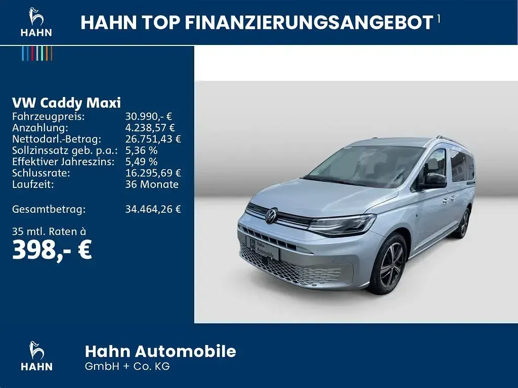 Gebraucht VW Caddy Maxi Style 122 PS (89 kW) 2022 Silber Van / Kleinbus