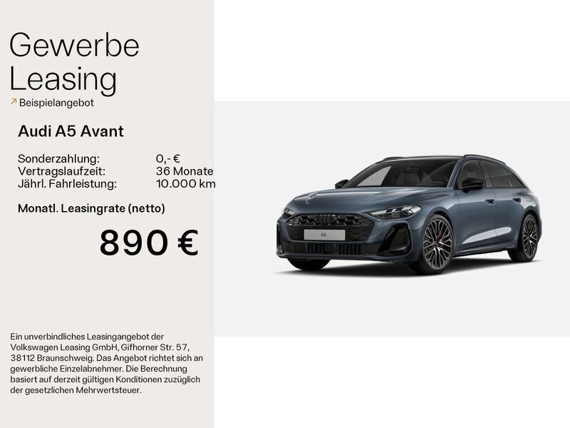Horizontblau metallic Neu 2025 Audi A5 Sport Coupé | 77.480 € (Etwas zu teuer) - Bild 1/4