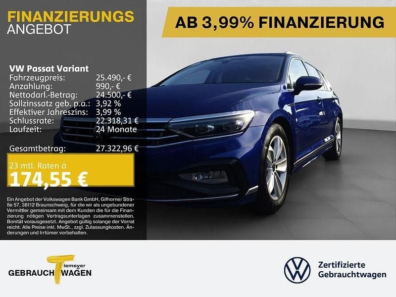 Blau Gebraucht 2023 VW Passat R-line Kombi | 25.490 € (Superpreis) - Bild 1/4