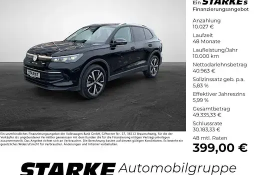 Neu VW Tiguan R-line 193 PS (141 kW) 2025 Schwarz (grenadillschwarz metallic) SUV