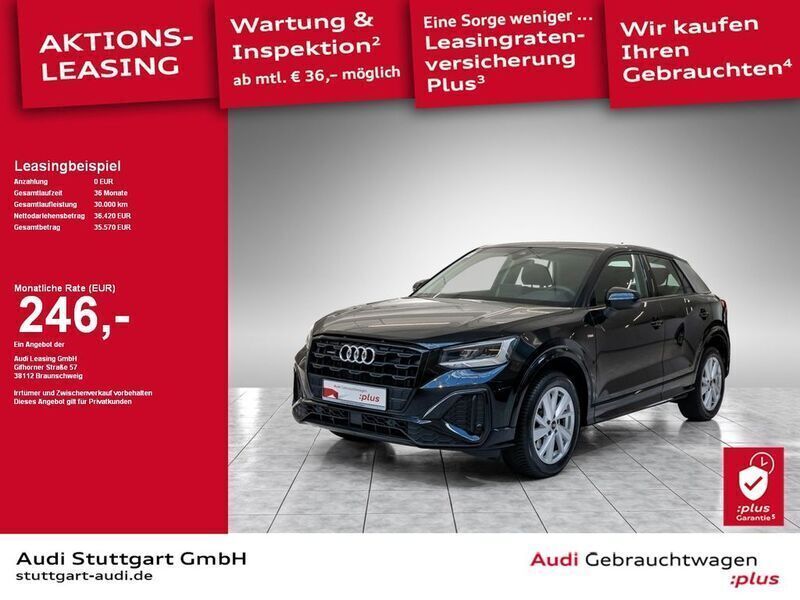 Mythosschwarz metallic Gebraucht 2024 Audi Q2 S-Line SUV | 38.240 € (Teuer) - Bild 1/2
