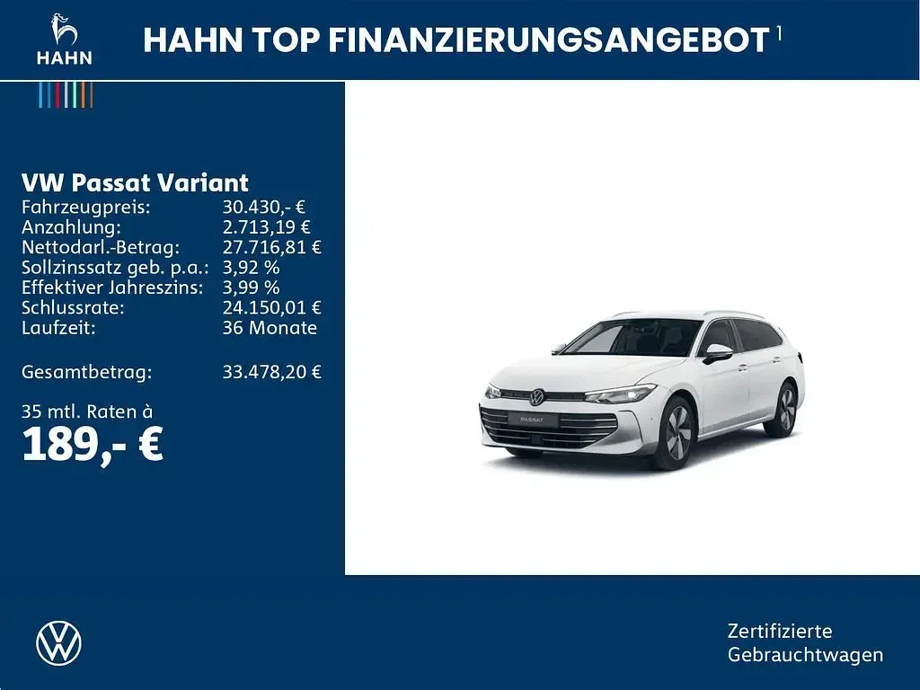 Gebraucht VW Passat Business 150 PS (110 kW) 2025 Pure white Kombi