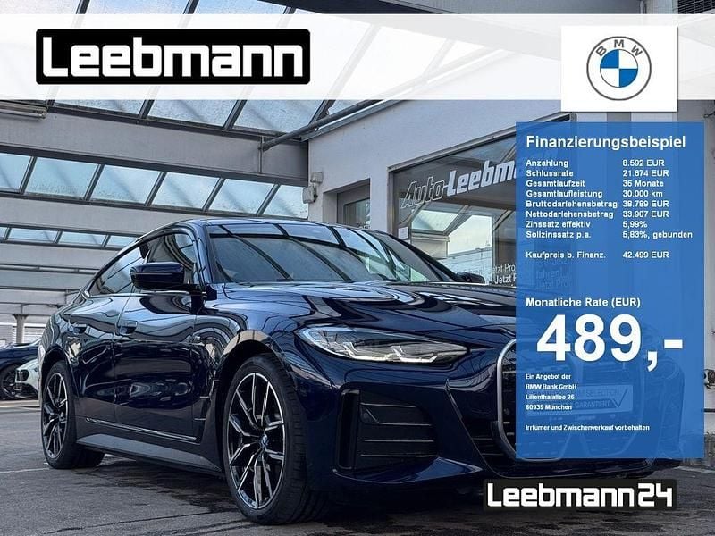 Bmw individual tansanitblau (metallic) Gebraucht 2022 BMW i4 Shadowline Limousine | 42.499 € (Fairer Preis) - Bild 1/4