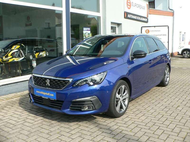 Blau metallic Gebraucht 2018 Peugeot 308 GT-line Kombi | 10.890 € (Fairer Preis) - Bild 1/4