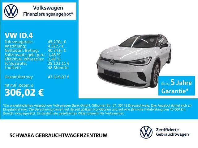 Gletscherweiß metallic Gebraucht 2024 VW ID.4 GTX SUV | 45.270 € (Superpreis) - Bild 1/4