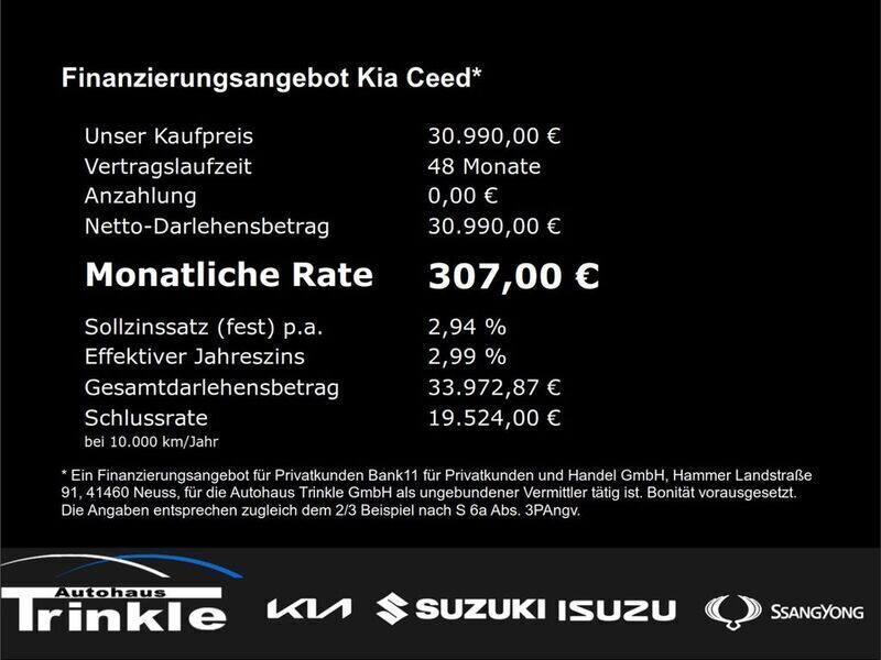 Weiß Neu 2025 Kia Ceed GT GT-Line Limousine | 30.990 € (Fairer Preis) - Bild 1/4