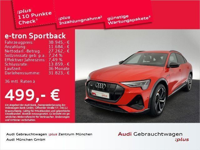 Rot Gebraucht 2021 Audi e-tron Sportback S-Line SUV | 44.882 € (Teuer) - Bild 1/2
