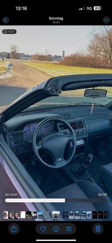Gebraucht Ford Escort Cabriolet 105 PS (77 kW) 1994 Violet Cabrio