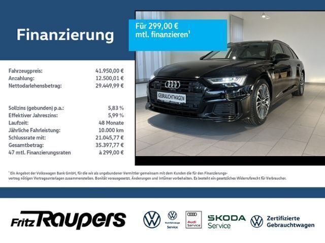Schwarz Gebraucht 2021 Audi A6 S-Line Kombi | 43.450 € (Teuer) - Bild 1/4