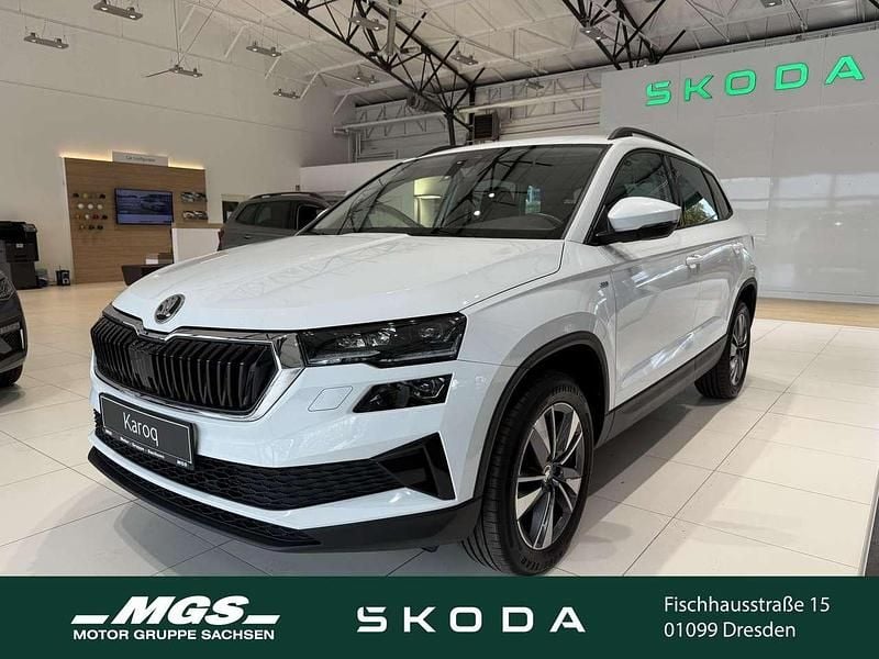 Moonweiss metallic Gebraucht 2022 Skoda Karoq Tour SUV | 23.870 € (Fairer Preis) - Bild 1/4