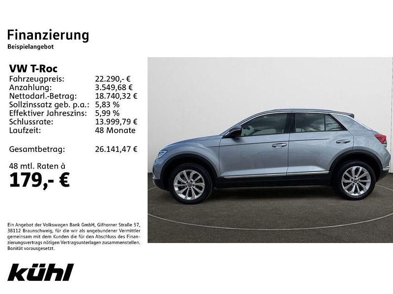 Gebraucht VW T-Roc Style 110 PS (80 kW) 2023 Pyrit silber metallic SUV