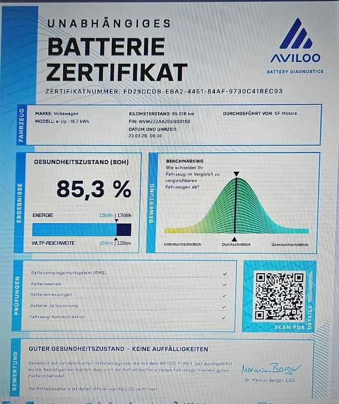 Gebraucht VW e-up! 60 kW (82 PS) 2015 Schwarz Kleinwagen