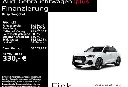 Gebraucht Audi Q3 Comfort 150 PS (110 kW) 2022 Gletscherweiß metallic SUV