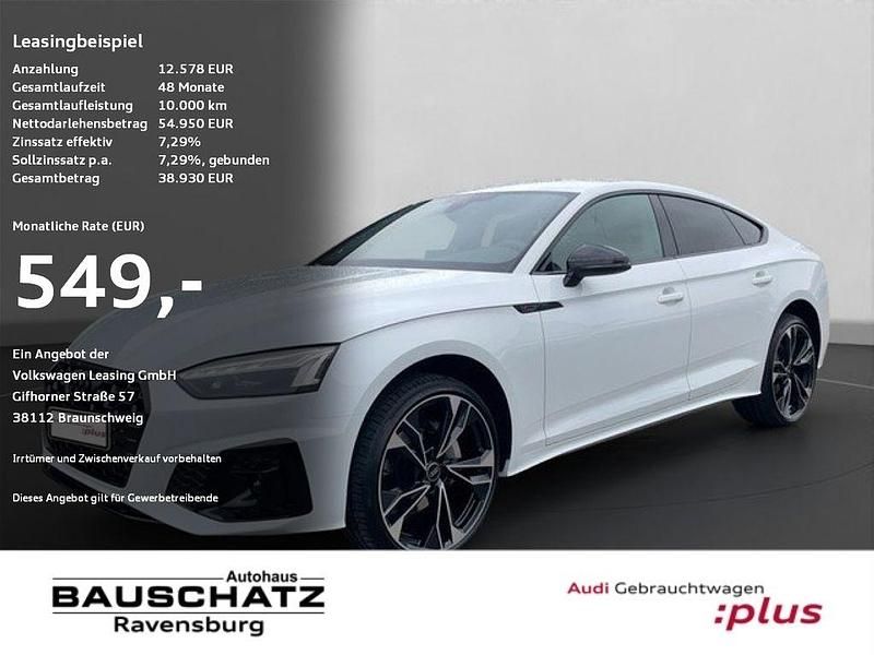 Weiß Gebraucht 2024 Audi A5 Sportback S-Line Kleinwagen | 48.330 € (Teuer) - Bild 1/4
