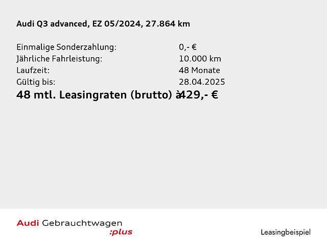 Gebraucht Audi Q3 Ambiente 200 PS (147 kW) 2024 Mythosschwarz metallic SUV