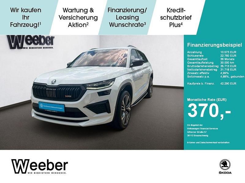 Moonweiss (metallic) Gebraucht 2022 Skoda Kodiaq RS SUV | 42.290 € (Guter Preis) - Bild 1/4