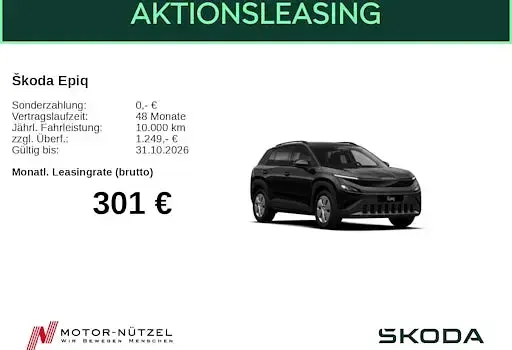Neu Skoda Epiq Essence 155 kW (211 PS) 2026 Schwarz SUV