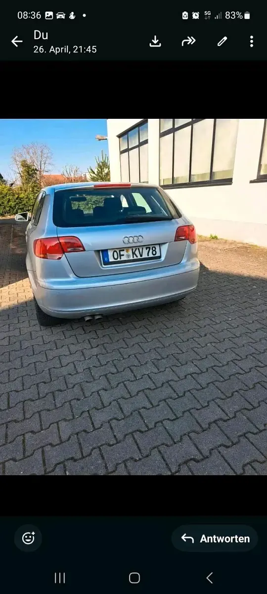Gebraucht Audi A3 105 PS (77 kW) 2008 Silber Kleinwagen