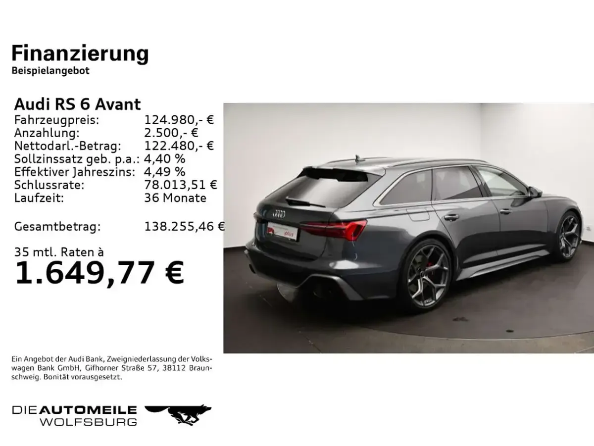 Gebraucht Audi RS6 Performance 630 PS (463 kW) 2025 Daytonagrau perleffekt (metallic) Kombi