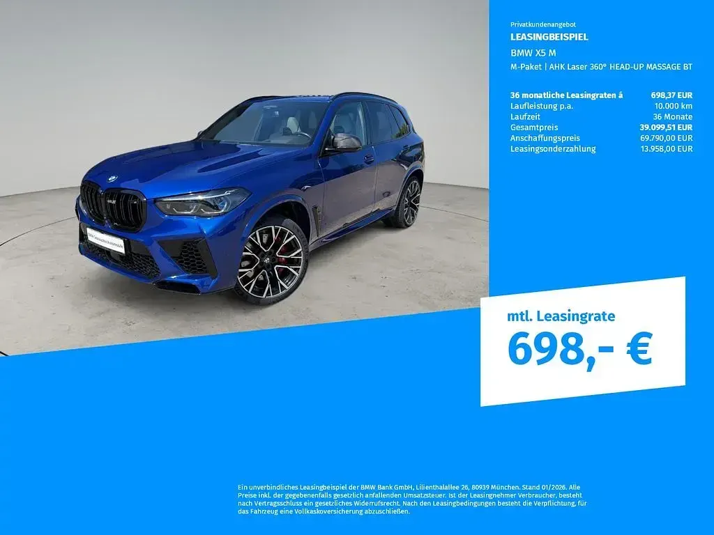 Gebraucht BMW X5 M M Sport 625 PS (459 kW) 2022 Blau SUV