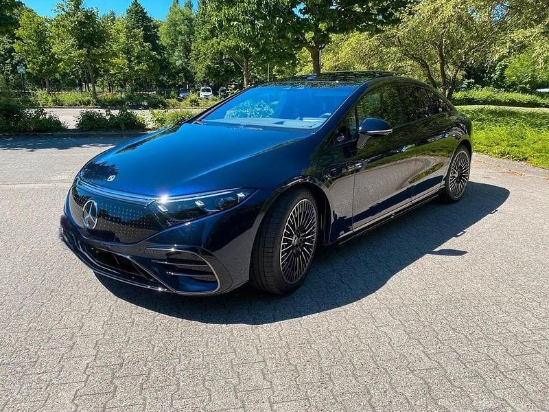 Blau Gebraucht 2022 Mercedes EQS450+ Limousine | 61.500 € (Guter Preis) - Bild 1/4