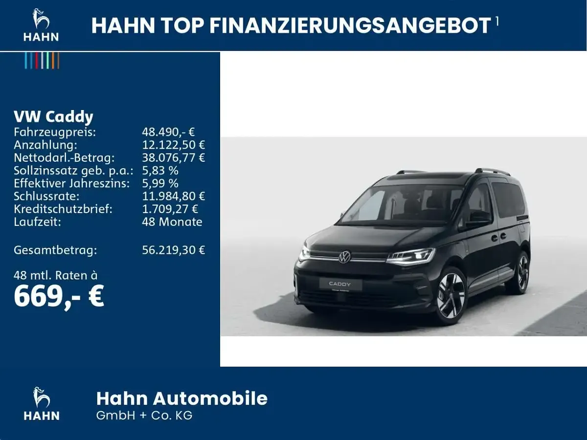 Neu VW Caddy Style 116 PS (85 kW) 2026 Grenadillschwarz metallic Van / Kleinbus