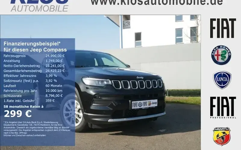 Brugt Jeep Compass Altitude 131 HK (96 kW) 2024 SUV