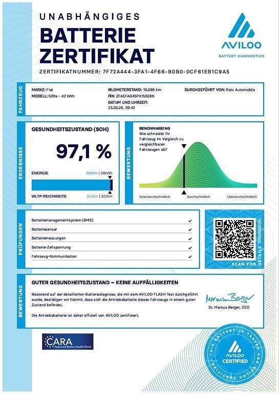 Gebraucht Fiat 500e 86 kW (118 PS) 2023 Weiß Cabrio