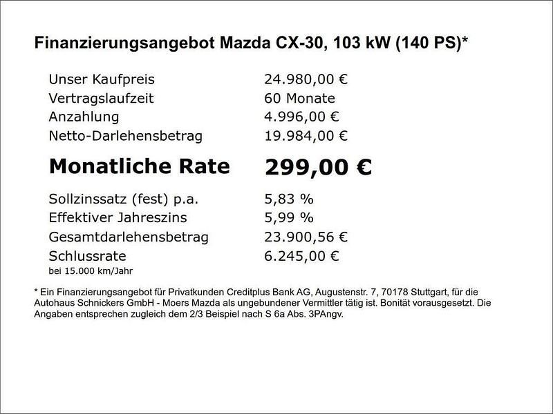 Gebraucht Mazda CX-30 Homura-Line 140 PS (102 kW) 2025 Schwarz SUV