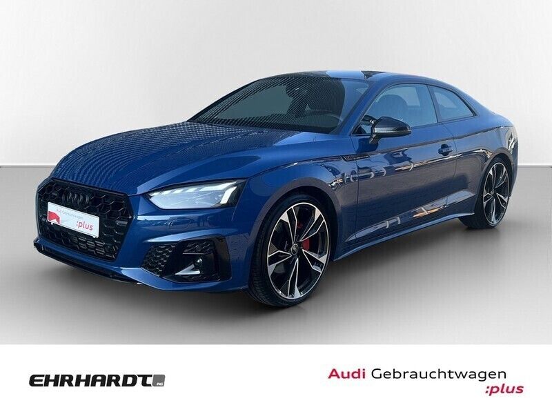 Ascariblau metallic Gebraucht 2024 Audi A5 S-Line Coupé | 46.990 € - Bild 1/4