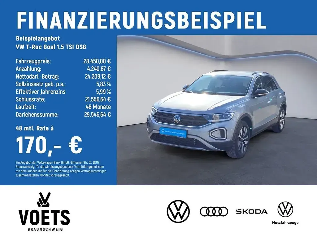 Gebraucht VW T-Roc Cabriolet Goal 150 PS (110 kW) 2025 Silber SUV