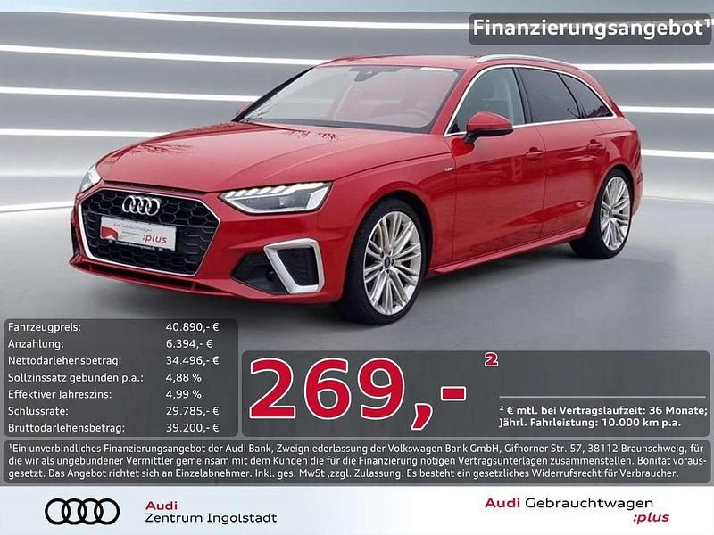 Progressivrot metallic Gebraucht 2024 Audi A4 S-Line Kombi | 40.890 € (Etwas zu teuer) - Bild 1/3