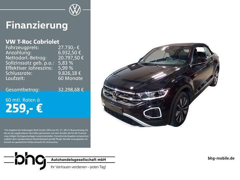 Gebraucht VW T-Roc 116 PS (85 kW) 2025 Schwarz SUV