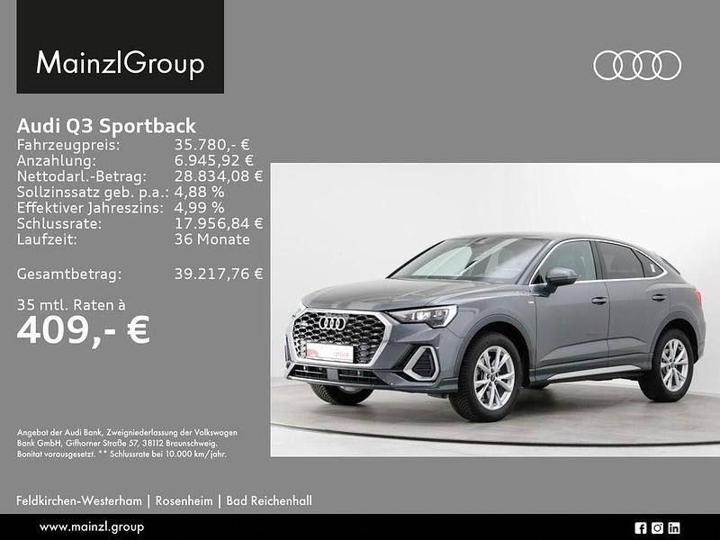 Gebraucht Audi Q3 Sportback S-Line 190 PS (139 kW) 2023 Daytonagrau perleffekt SUV