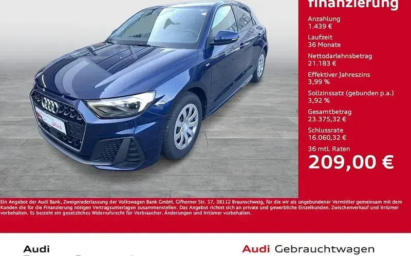 Gebraucht Audi A1 Sportback S-Line 116 PS (85 kW) 2025 Blau Kleinwagen