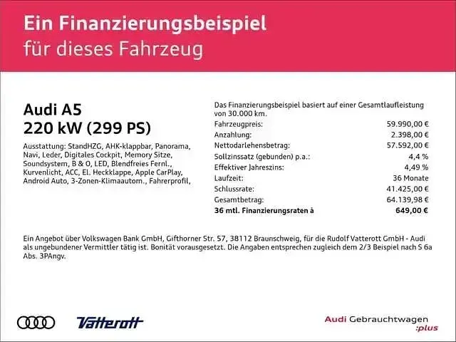 Gebraucht Audi A5 Comfort 299 PS (219 kW) 2025 Ascariblau metallic Kombi