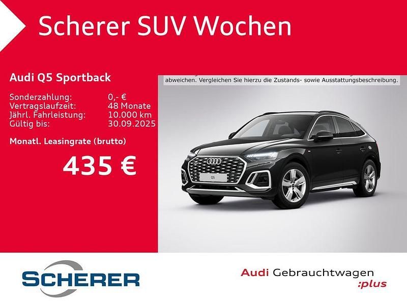 Mythosschwarz metallic (metallic) Gebraucht 2025 Audi Q5 Sportback Ambiente SUV | 49.790 € (Guter Preis) - Bild 1/3
